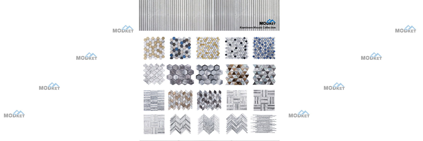 look at our stunning Aluminum backsplash Selection