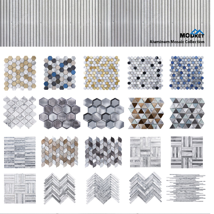 look at our stunning Aluminum backsplash Selection