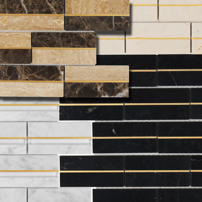 The Gold Metals inlays Marble collection