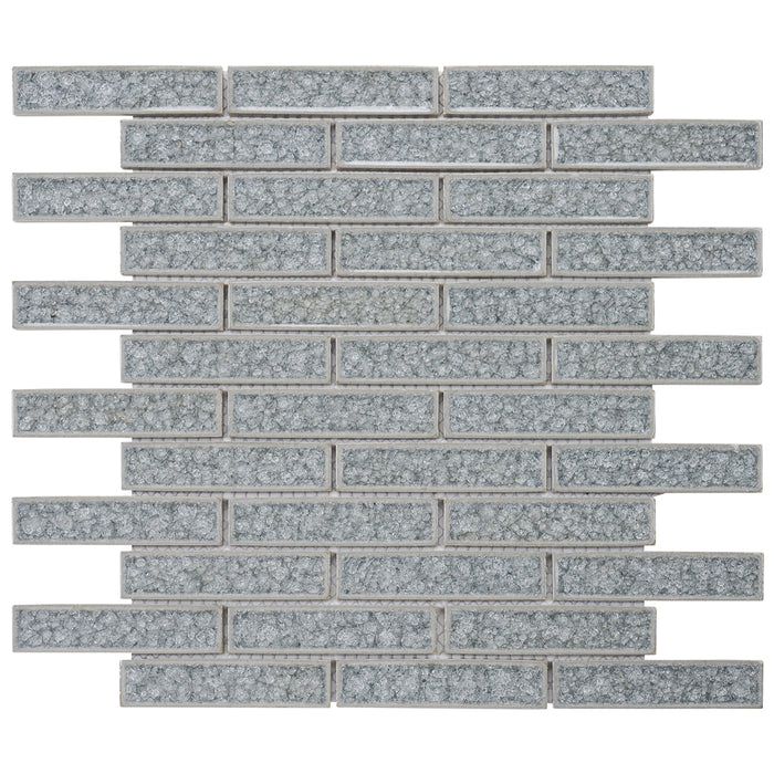 TDH243CG Crackle Glass Gray Mosaic Tile