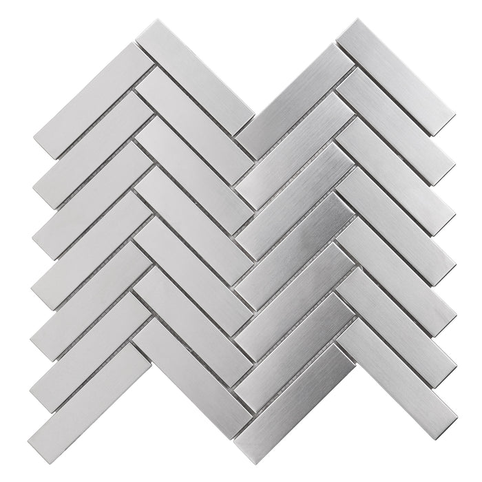 TDH277SS Stainless Steel Brushed Nickel Gray Metallic Metal Mosaic Tile