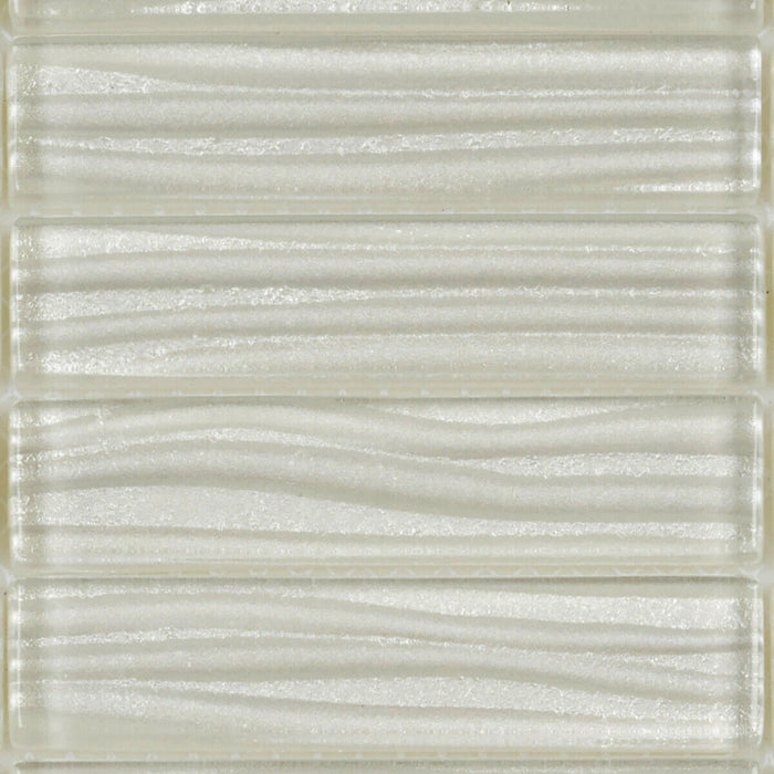 TDH38MO Metallic Glass White Mosaic Tile