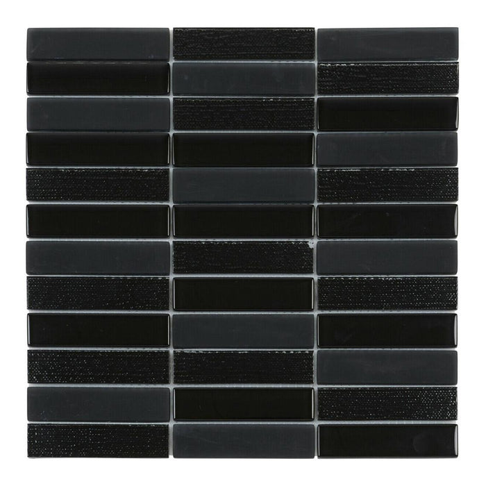 TDH49MO Glass Black Mosaic Tile