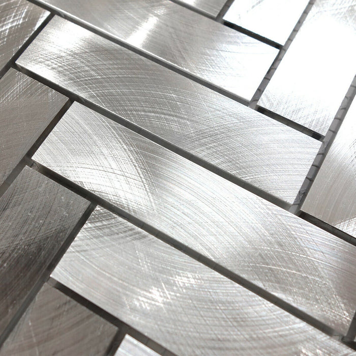 TDH225MO Aluminum Silver Metallic Metal Mosaic Tile