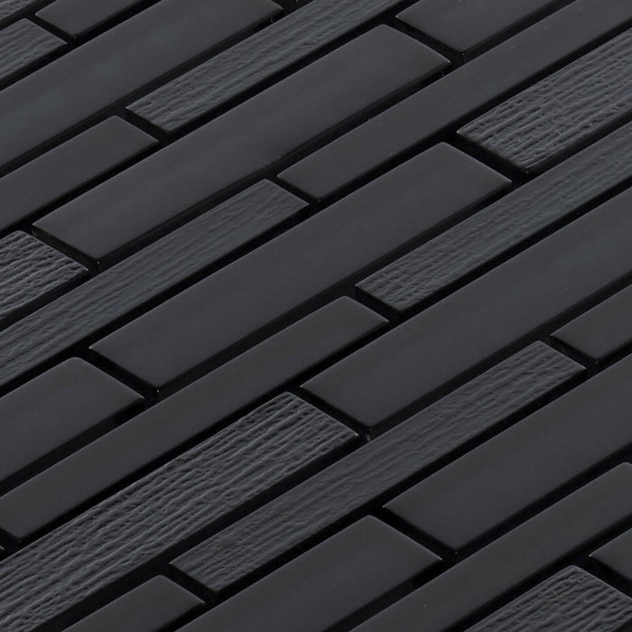 TDH506MG Metallic Glass Black Mosaic Tile