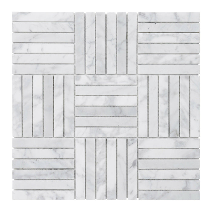 TDH350NS Natural Stone Carrara White Mosaic Tile