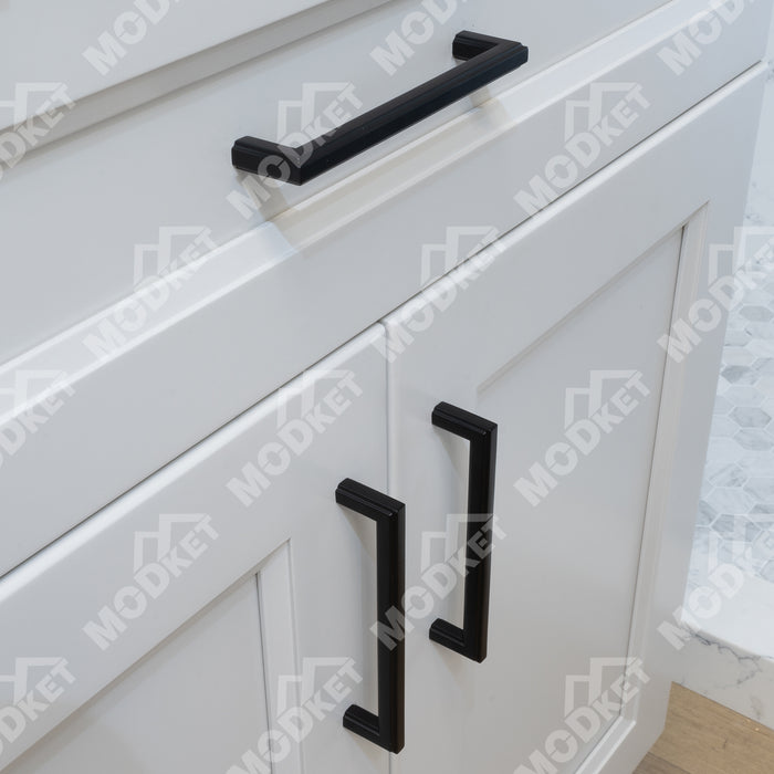 MH1661 Solid Matte Black Cabinet Pulls Handles