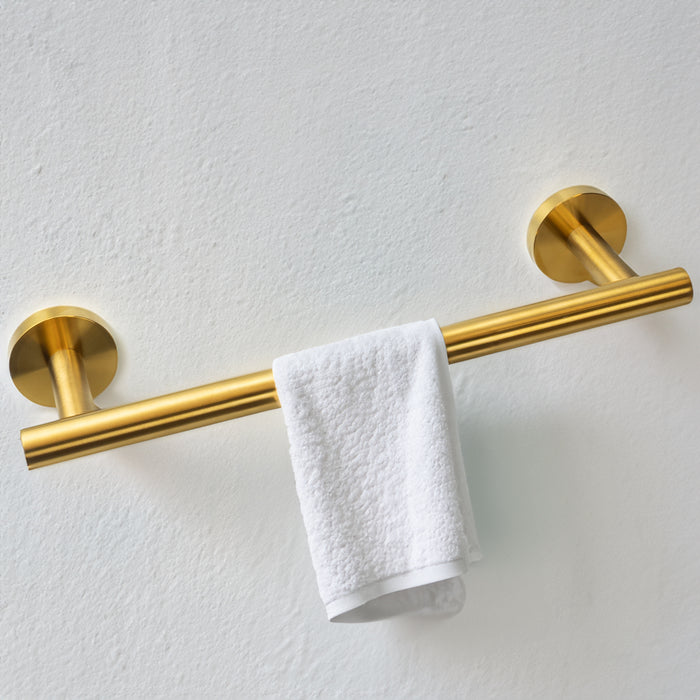 Brushed Gold Stainless Steel Heavy Duty Towel Bar
