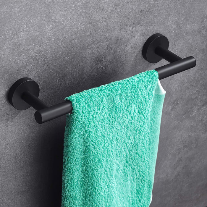 Matte Black Stainless Steel Heavy Duty Towel Bar