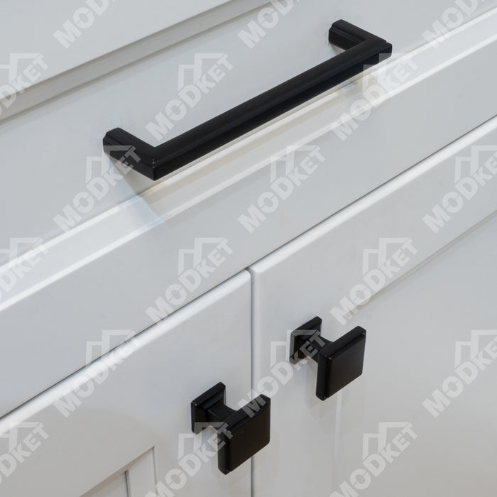 MH1661 Solid Matte Black Cabinet Pulls Handles