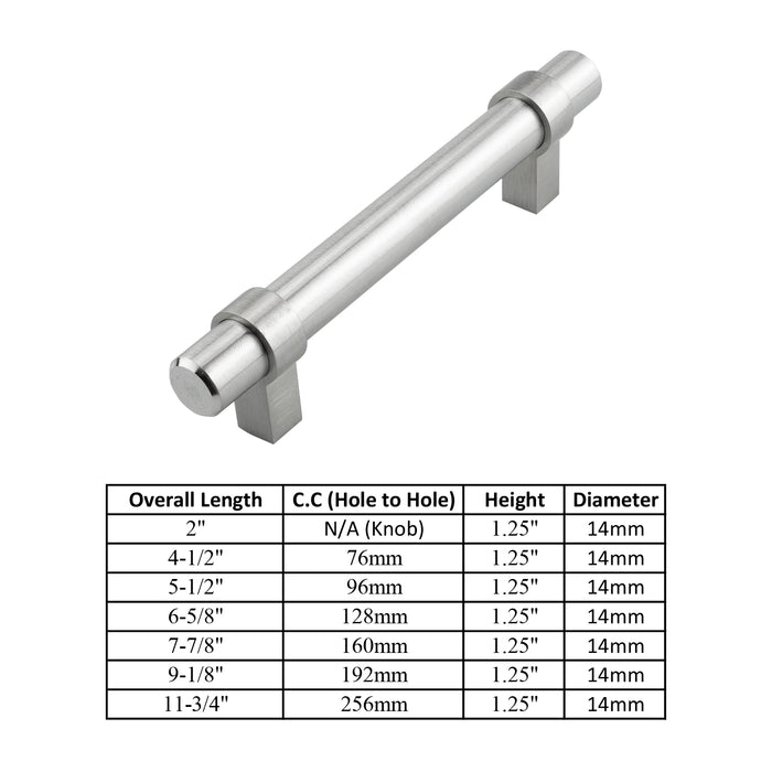 M1608 Brushed Nickel Stainless Steel Cabinet Handle Bar Pull