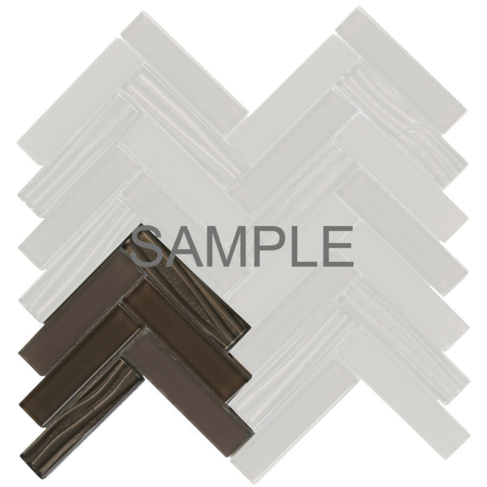Sample - TDH106MO Glass Brown Mosaic Tile