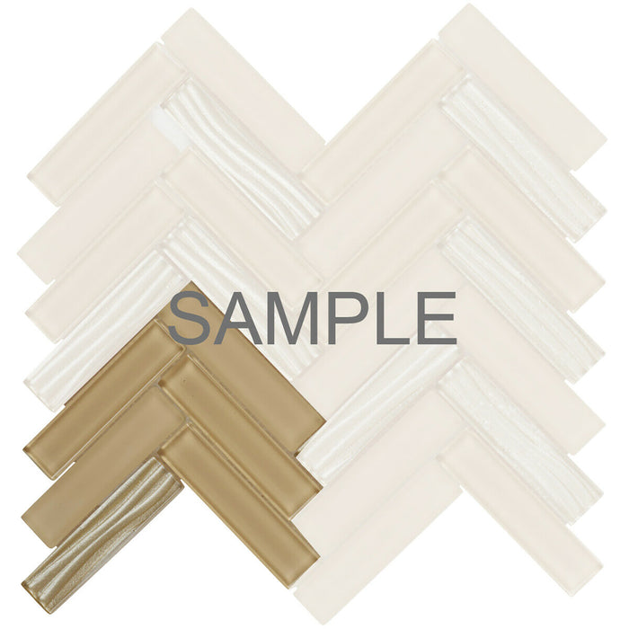 Sample - TDH107MO Glass Beige Mosaic Tile
