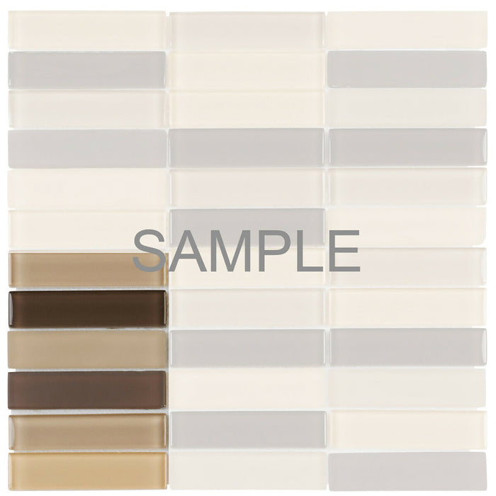 Sample - TDH114MO Glass Beige Mosaic Tile