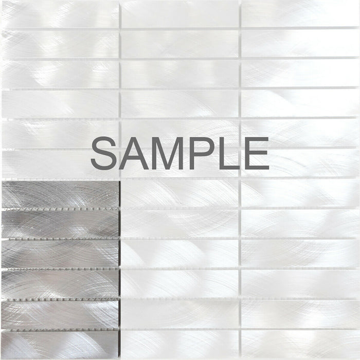 Sample - TDH229MO Aluminum Silver Metal Metallic Mosaic Tile