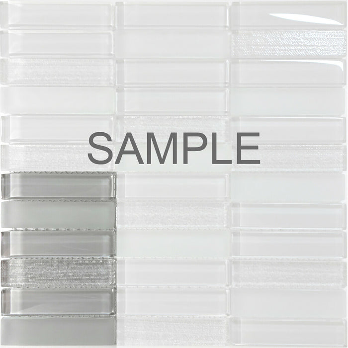 Sample - TDH231MO Metallic Glass Gray Mosaic Tile