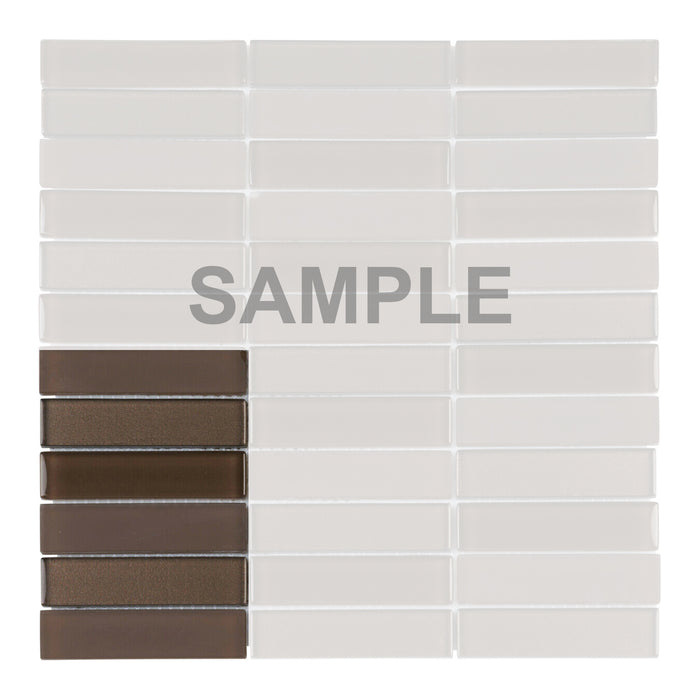 Sample - TDH32MO Brown Crystal Glass Mosaic Tile