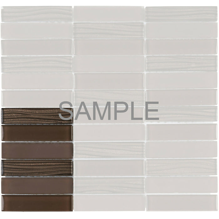 Sample - TDH66MO Crystal Glass Brown Mosaic Tile
