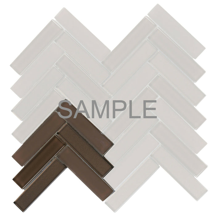 Sample - TDH73MO Crystal Glass Brown Mosaic Tile