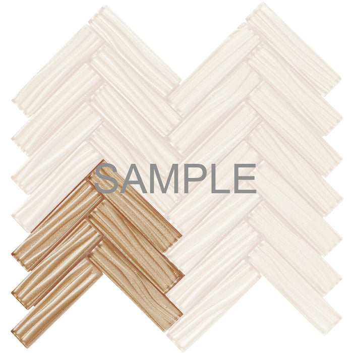 Sample - TDH82MO Metallic Glass Beige Mosaic Tile