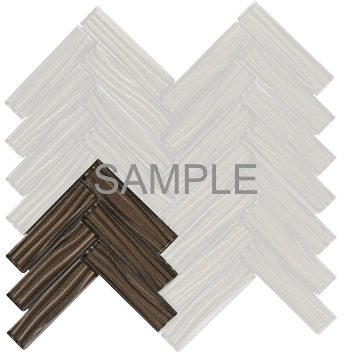 Sample - TDH83MO Metallic Glass Brown Mosaic Tile