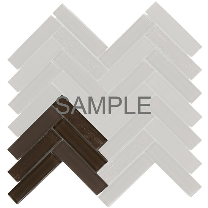 Sample - TDH92MO Glass Brown Mosaic Tile