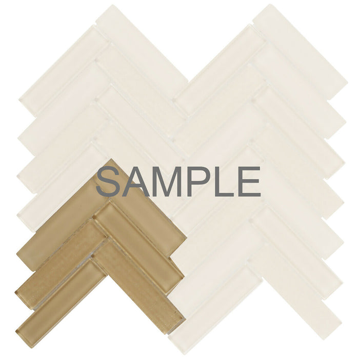 Sample - TDH93MO Glass Beige Mosaic Tile