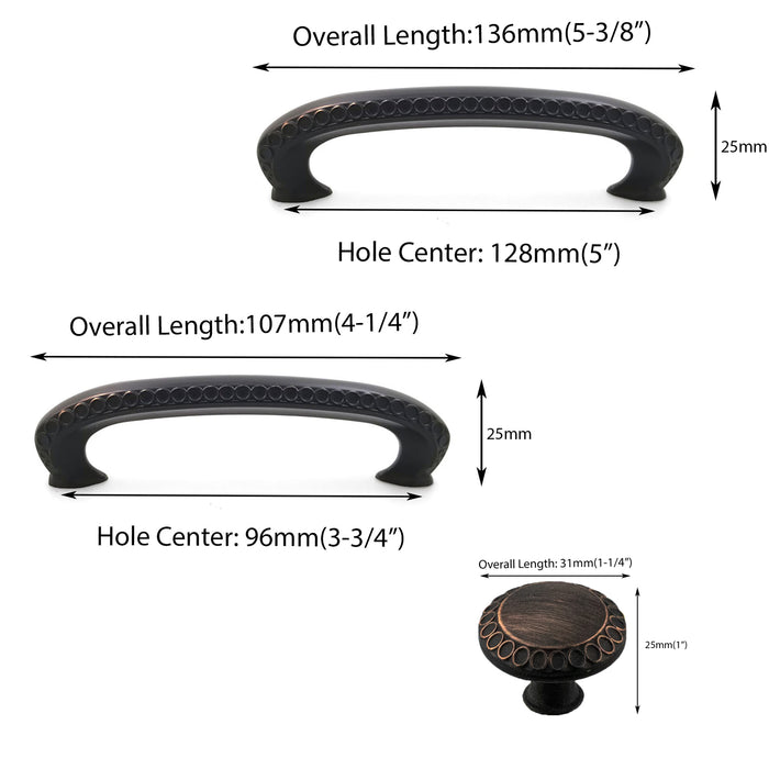 TH-1612 Oil Rubbed Bronze Traditional Handle