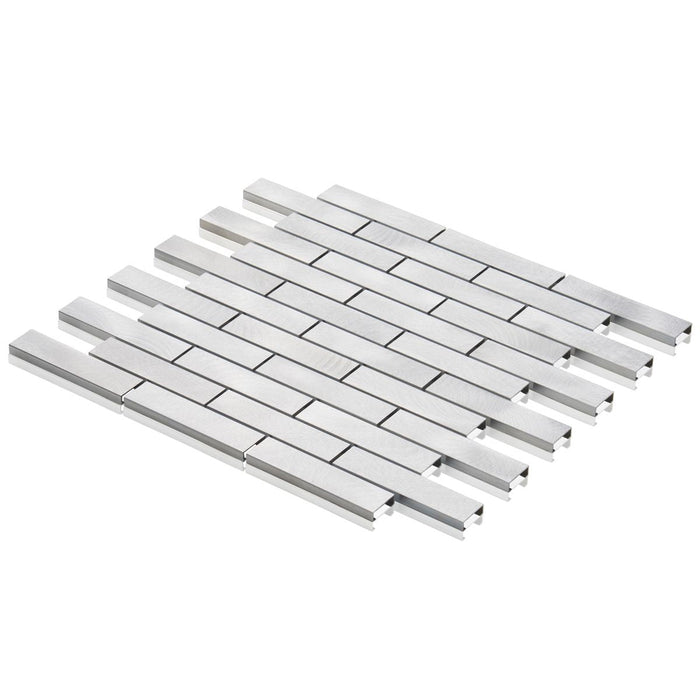 Sample - TDH211MO Aluminum Metallic Metal Mosaic Tile