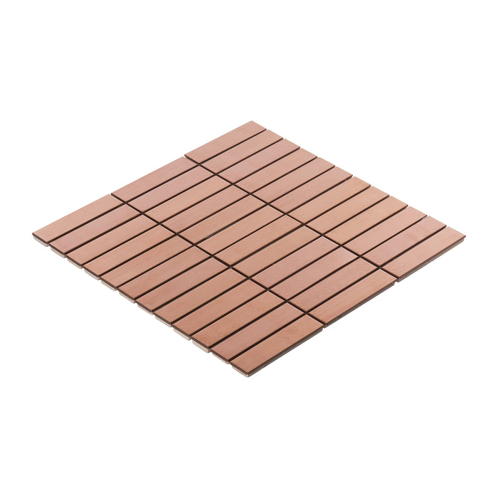 Sample - TDH238RG Stainless Steel Rose Gold Copper Metallic Metal Mosaic Tile