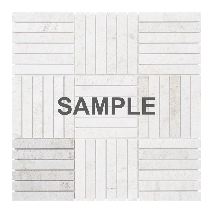 Sample - TDH365NS Natural Stone Quartzite Marble Taupe Gray Mosaic Tile