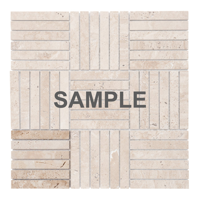 Sample - TDH529NS Natural Stone Beige Sand Mosaic Tile