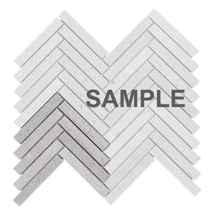 Sample - TDH383NS Natural Stone Marble Cinderella Gray Mosaic Tile