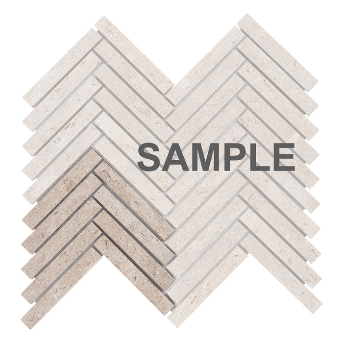 Sample - TDH387NS Natural Stone Sina Pearl Marble Beige Sand Mosaic Tile