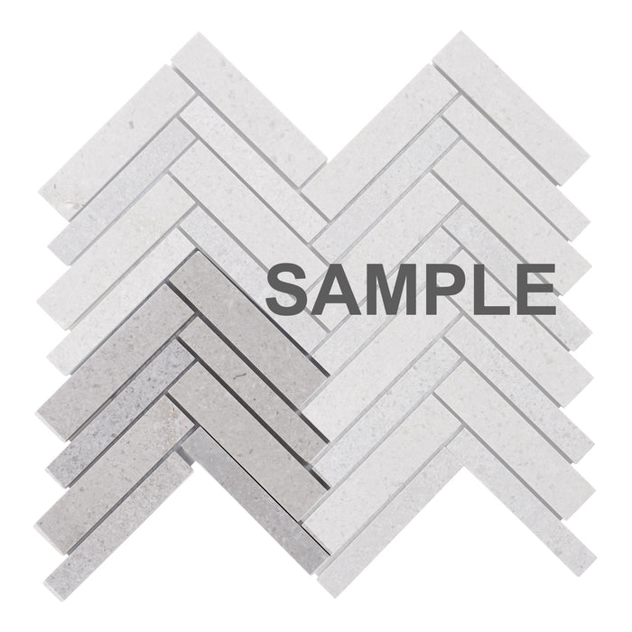 Sample - TDH403NS Natural Stone Cinderella Gray Marble Mosaic Tile