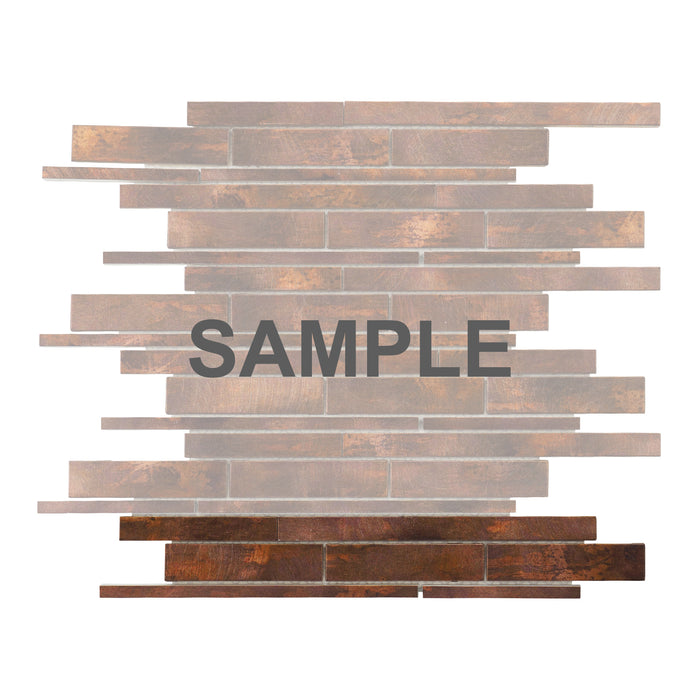 Sample - TDH418AC Antique Copper Brown Metallic Metal Mosaic Tile