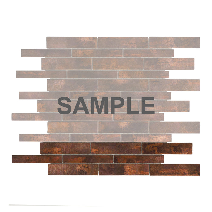 Sample - TDH458AC Antique Copper Brown Metallic Metal Mosaic Tile