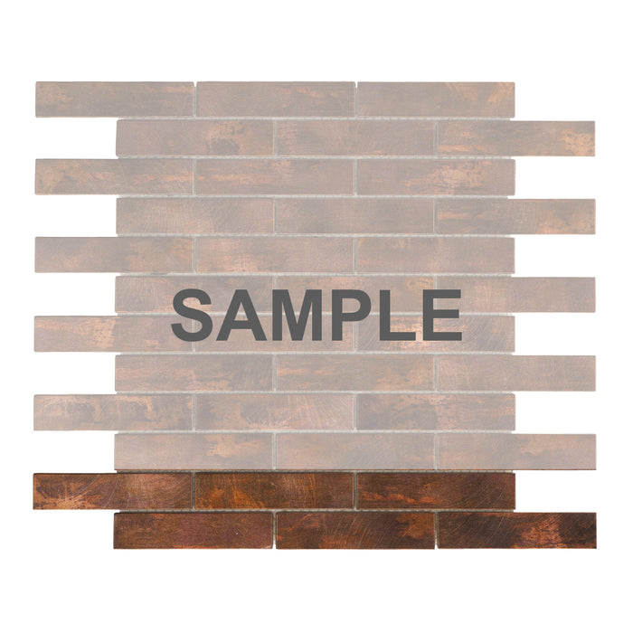 Sample - TDH244AC Antique Copper Brown Metallic Metal Mosaic Tile