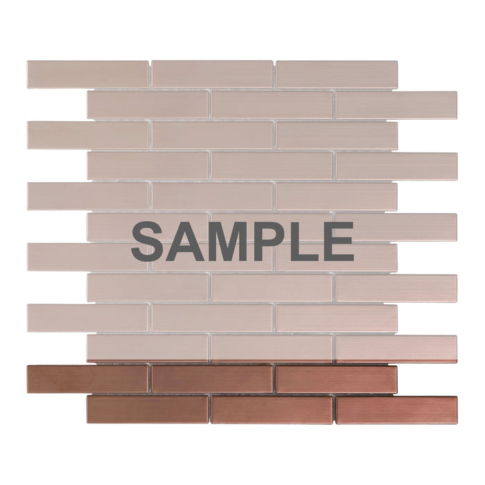 Sample - TDH250RG Stainless Steel Rose Gold Copper Metallic Metal Mosaic Tile