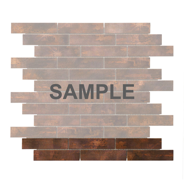 Sample - TDH253AC Antique Copper Metal Brown Metallic Mosaic Tile