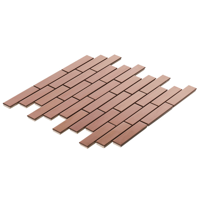 Sample - TDH525RG Stainles Steel Rose Gold Copper Metal Metallic Mosaic Tile