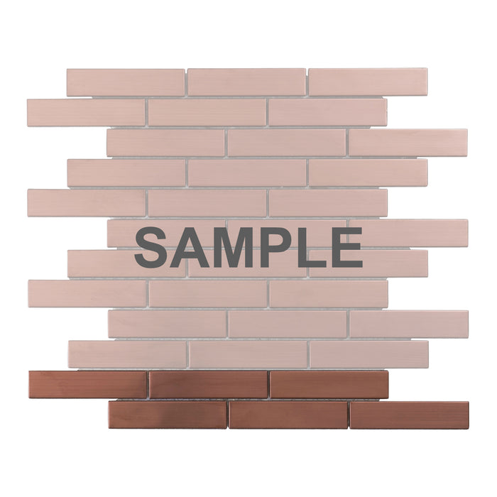 Sample - TDH259RG Stainless Steel Rose Gold Metallic Metal Mosaic Tile