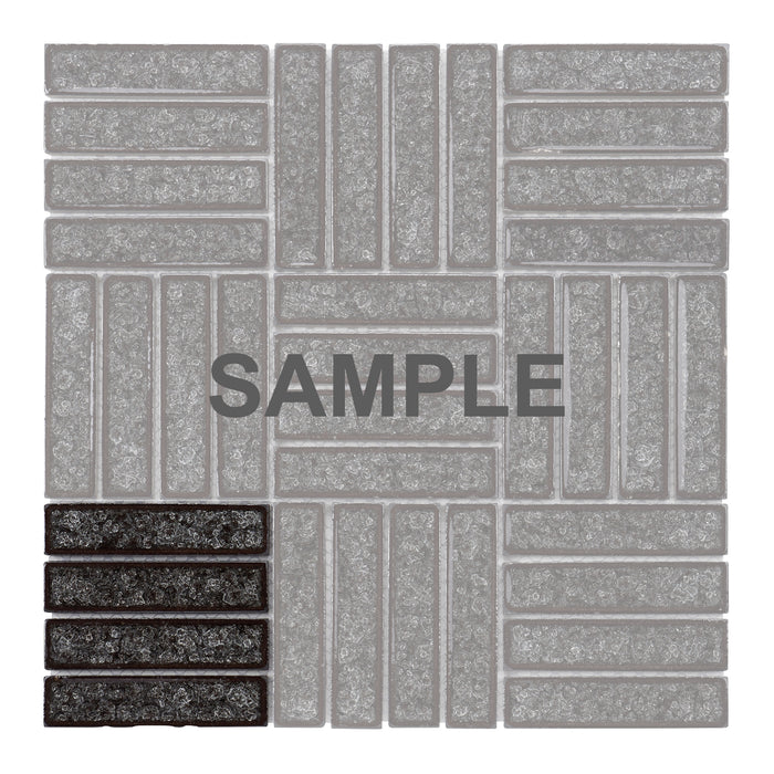 Sample - TDH266CG Crackle Glass Beige Sand Mosaic Tile