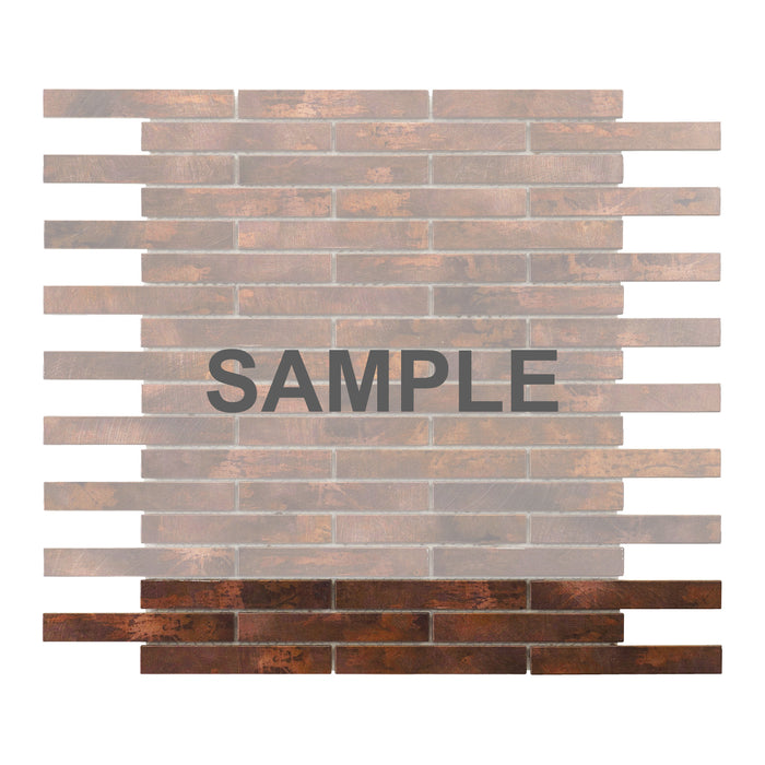 Sample - TDH302AC Antique Copper Brown Metallic Metal Mosaic Tile