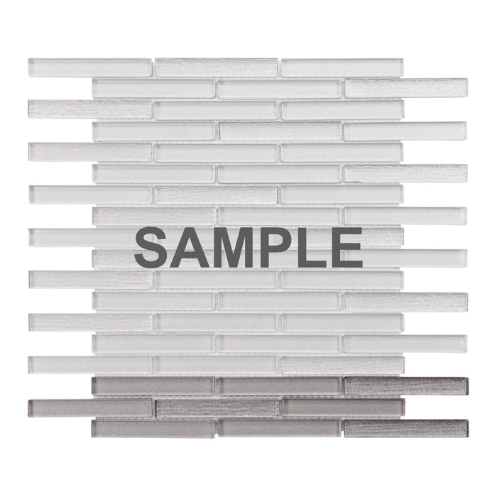Sample - TDH312MG Metallic Glass Taupe Mosaic Tile