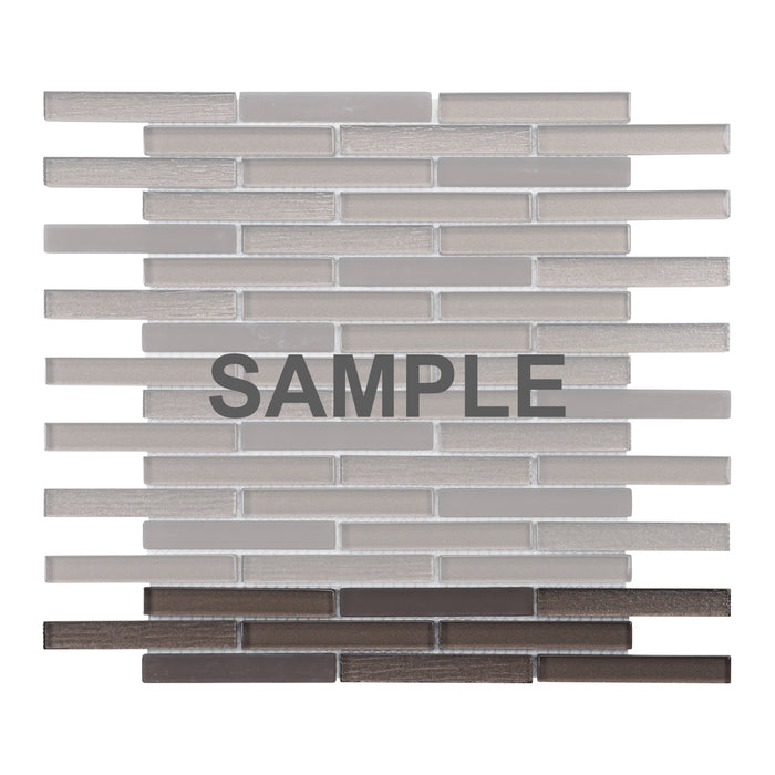 Sample - TDH318MG Metallic Glass Brown Mosaic Tile