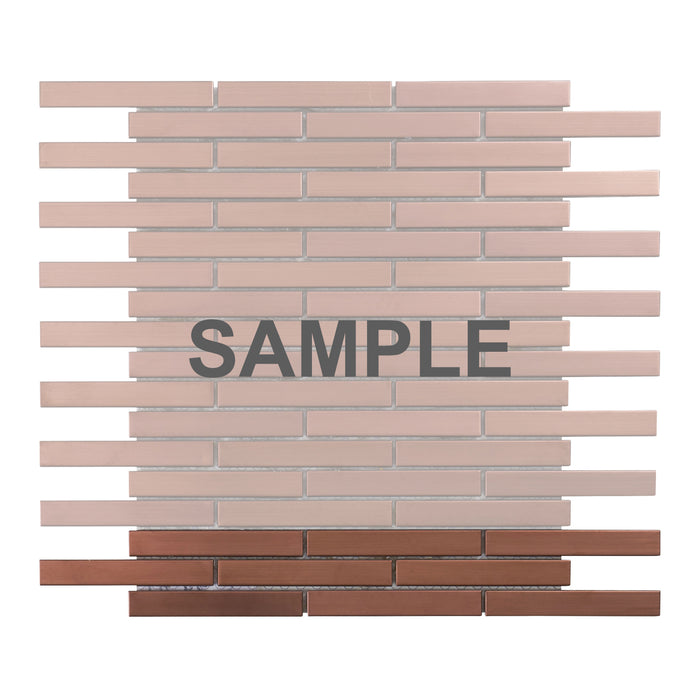 Sample - TDH322RG Stainless Steel Rose Gold Copper Mosaic Tile