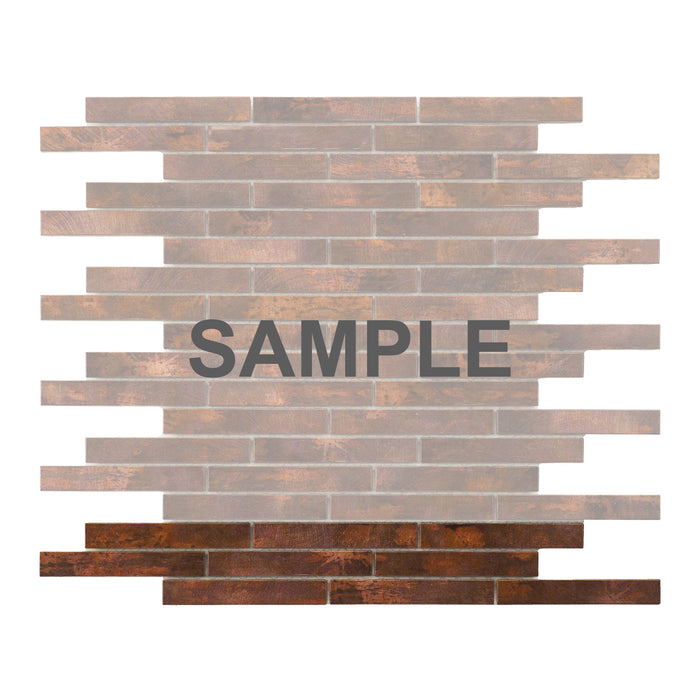 Sample - TDH328AC Antique Copper Brown Metallic Metal Mosaic Tile
