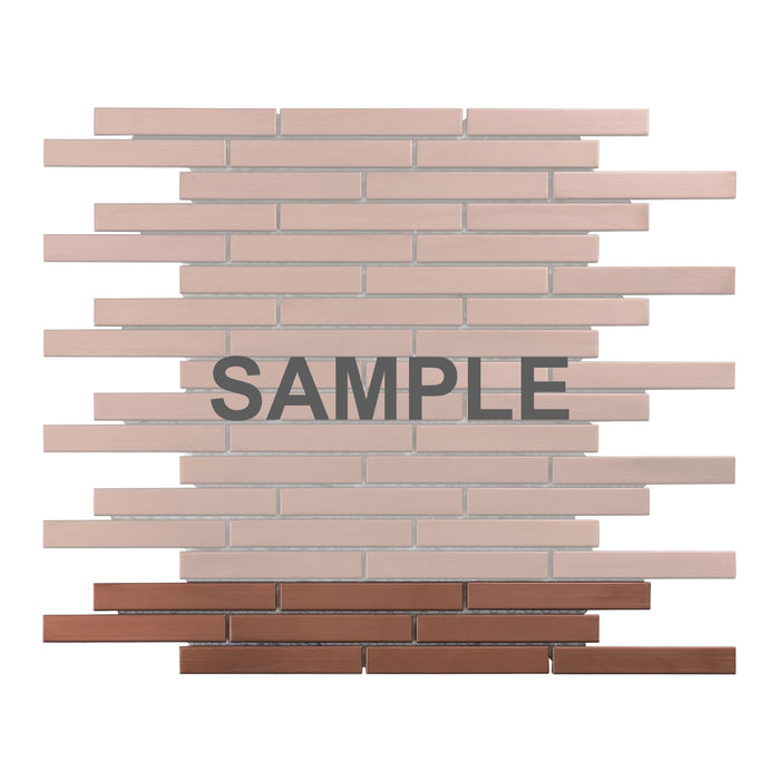 Sample - TDH329RG Stainless Steel Rose Gold Copper Mosaic Tile