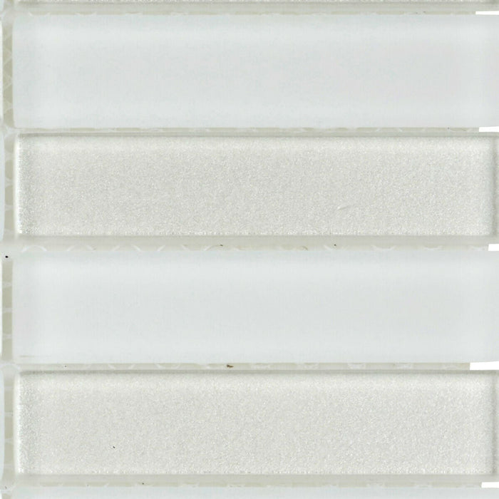 Sample - TDH112MO White Crystal Glass Mosaic Tile
